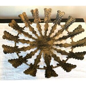 VTG ACTION Made in Spain Articulated Bowl Footed Brutalist Metal Wrought Iron